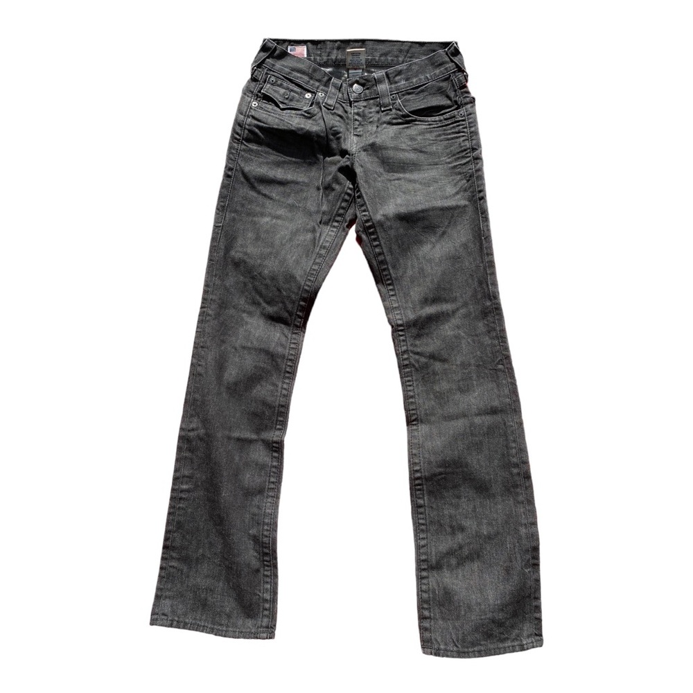 TRUE RELIGION Men’s Black Ricky Straight Leg Jeans Size 28